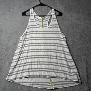 Calvin Klein Performance Tank Top Women's Large White and Gray Sleeveless